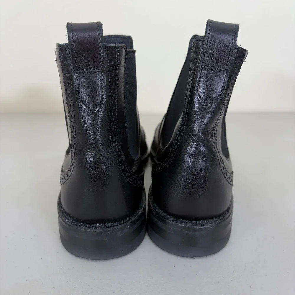 Allen Edmonds Lombard Black Leather Cap Toe Chelsea Boots Men Size 10 B Narrow